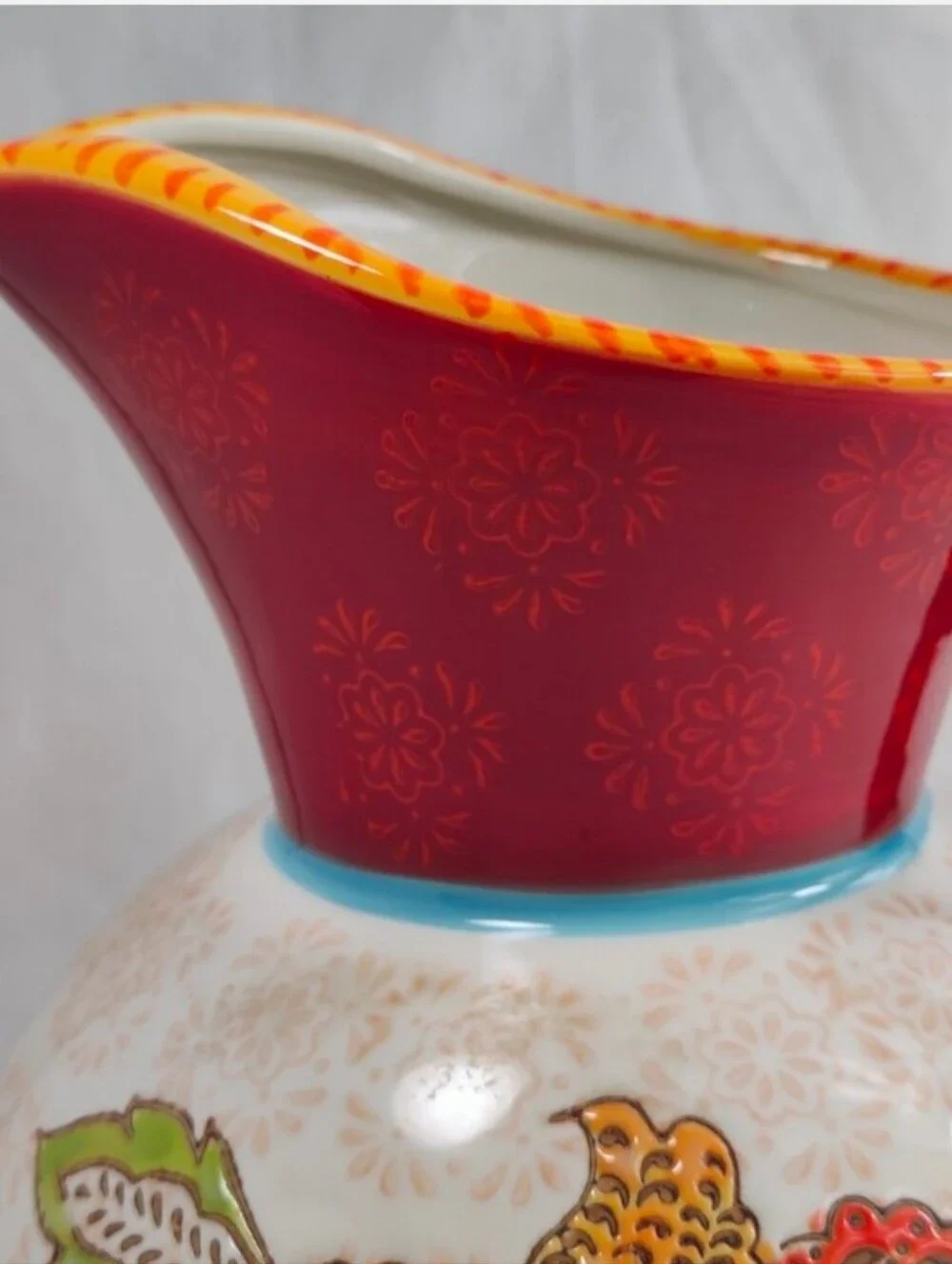 Artistic Accents Coastline Imports Reddish Orange Floral Vase 10